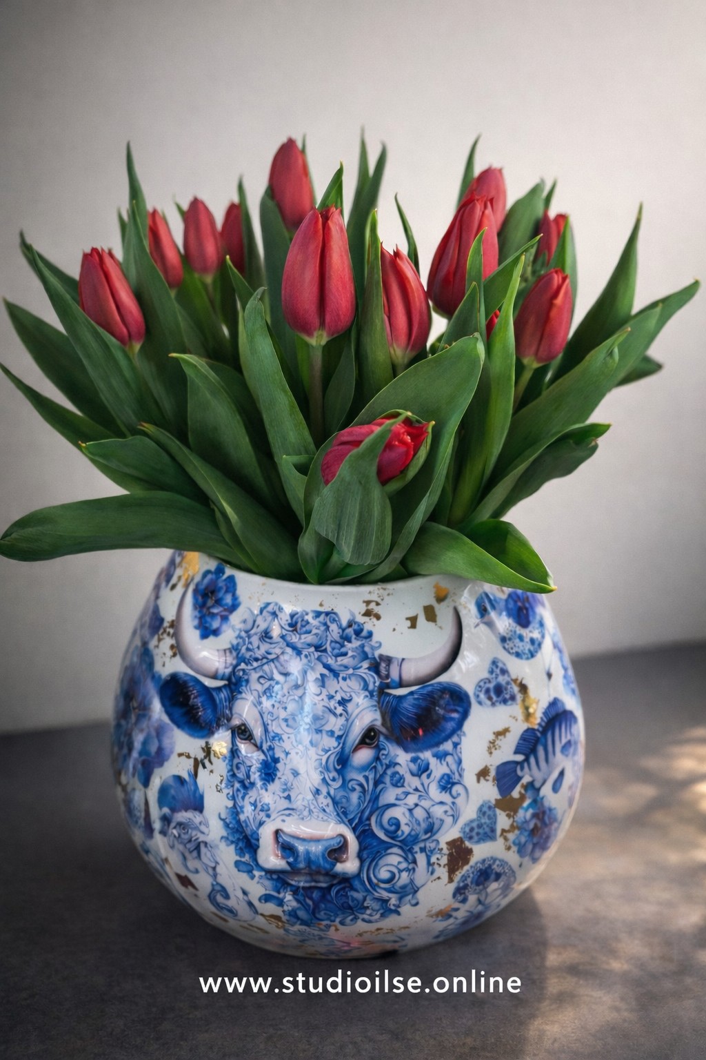 Vaas blauw